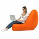 Orange Pouf Poire Fauteuil Bali simili-cuir