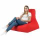 Rouge Pouf Poire Fauteuil Bali simili-cuir