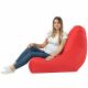 Rouge Pouf Poire Fauteuil Bali simili-cuir