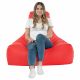 Rouge Pouf Poire Fauteuil Bali simili-cuir