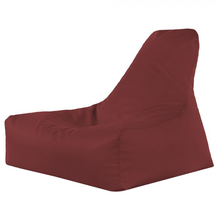 Rouge foncé Pouf Poire Fauteuil Bali simili-cuir