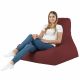 Rouge foncé Pouf Poire Fauteuil Bali simili-cuir