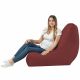 Rouge foncé Pouf Poire Fauteuil Bali simili-cuir