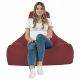 Rouge foncé Pouf Poire Fauteuil Bali simili-cuir