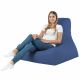 Bleu Pouf Poire Fauteuil Bali simili-cuir