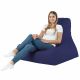 Bleu marine Pouf Poire Fauteuil Bali simili-cuir