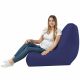 Bleu marine Pouf Poire Fauteuil Bali simili-cuir