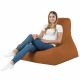 Marron clair Pouf Poire Fauteuil Bali simili-cuir