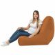 Marron clair Pouf Poire Fauteuil Bali simili-cuir