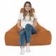 Marron clair Pouf Poire Fauteuil Bali simili-cuir