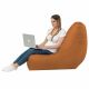Sitzsack Sessel Bali Kunstleder Hellbraun