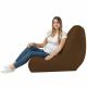 Marron Pouf Poire Fauteuil Bali simili-cuir