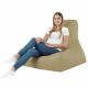 Beige Pouf Poire Fauteuil Bali simili-cuir