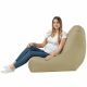 Beige Pouf Poire Fauteuil Bali simili-cuir