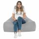 Gris clair Pouf Poire Fauteuil Bali simili-cuir