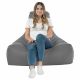 Gris Pouf Poire Fauteuil Bali simili-cuir