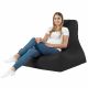 Noir Pouf Poire Fauteuil Bali simili-cuir