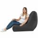 Noir Pouf Poire Fauteuil Bali simili-cuir