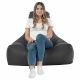 Noir Pouf Poire Fauteuil Bali simili-cuir