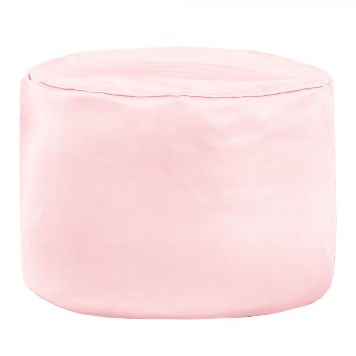 Rose métallisé Pouf Cylindre simili-cuir