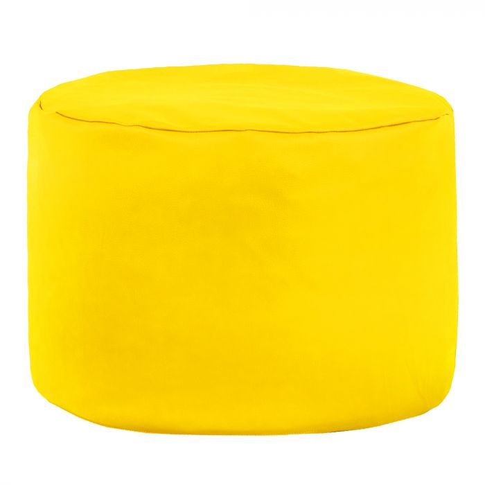 Jaune clair Pouf Cylindre simili-cuir