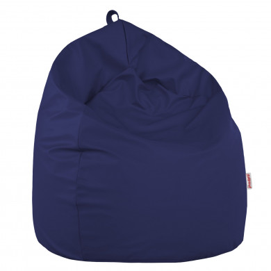Bleu marine Pouf Poire simili-cuir
