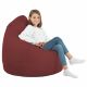 Rouge foncé Pouf Poire XL simili-cuir