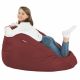 Rouge foncé Pouf Poire XL simili-cuir