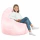 Rose métallisé Pouf Poire XL simili-cuir