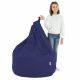 Bleu marine Pouf Poire XL simili-cuir