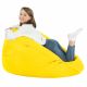 Jaune clair Pouf Poire XL simili-cuir