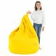 Jaune clair Pouf Poire XL simili-cuir