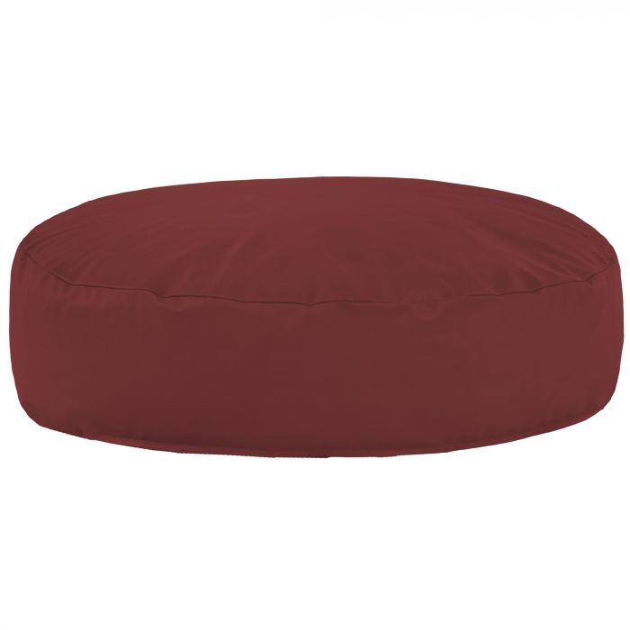 Rouge foncé Coussin Rond Monaco simili-cuir