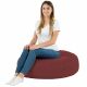 Rouge foncé Coussin Rond Monaco simili-cuir