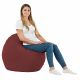 Rouge foncé Coussin Rond Monaco simili-cuir