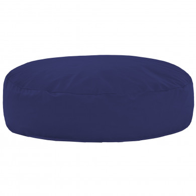 Bleu marine Coussin Pouf Rond Monaco simili-cuir