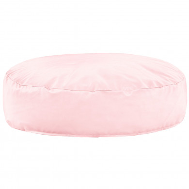 Rose métallisé Coussin Pouf Rond Monaco simili-cuir