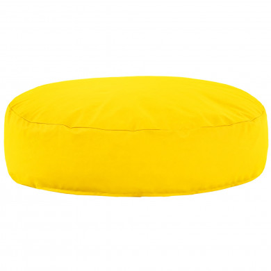 Jaune clair Coussin Pouf Rond Monaco simili-cuir