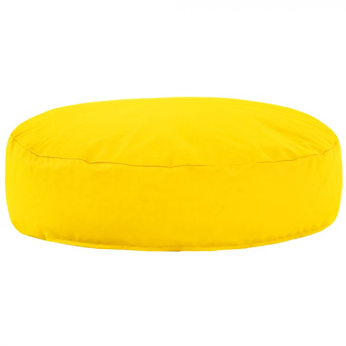 Jaune clair Coussin Rond Monaco simili-cuir