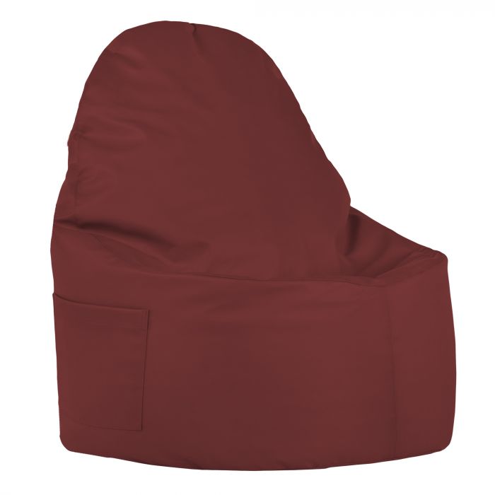 Rouge foncé Pouf Poire Fauteuil Porto simili-cuir