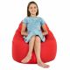 Rouge Pouf Poire Fauteuil Porto simili-cuir