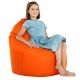 Orange Pouf Poire Fauteuil Porto simili-cuir