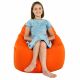 Orange Pouf Poire Fauteuil Porto simili-cuir