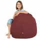 Rouge foncé Pouf Poire Fauteuil Porto simili-cuir