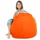 Orange Pouf Poire Fauteuil Porto simili-cuir