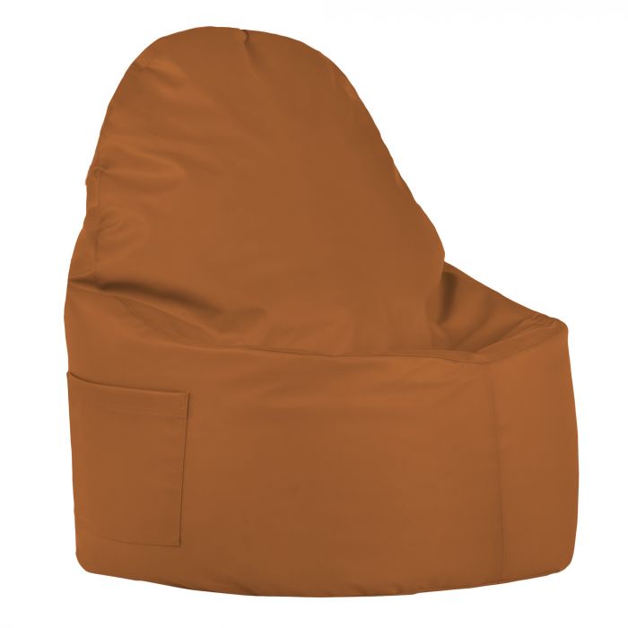 Marron clair Pouf Poire Fauteuil Porto simili-cuir