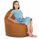 Sitzsack Sessel Porto Kunstleder Hellbraun