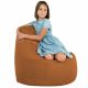 Marron clair Pouf Poire Fauteuil Porto simili-cuir