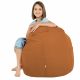 Sitzsack Sessel Porto Kunstleder Hellbraun