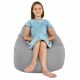 Gris clair Pouf Poire Fauteuil Porto simili-cuir